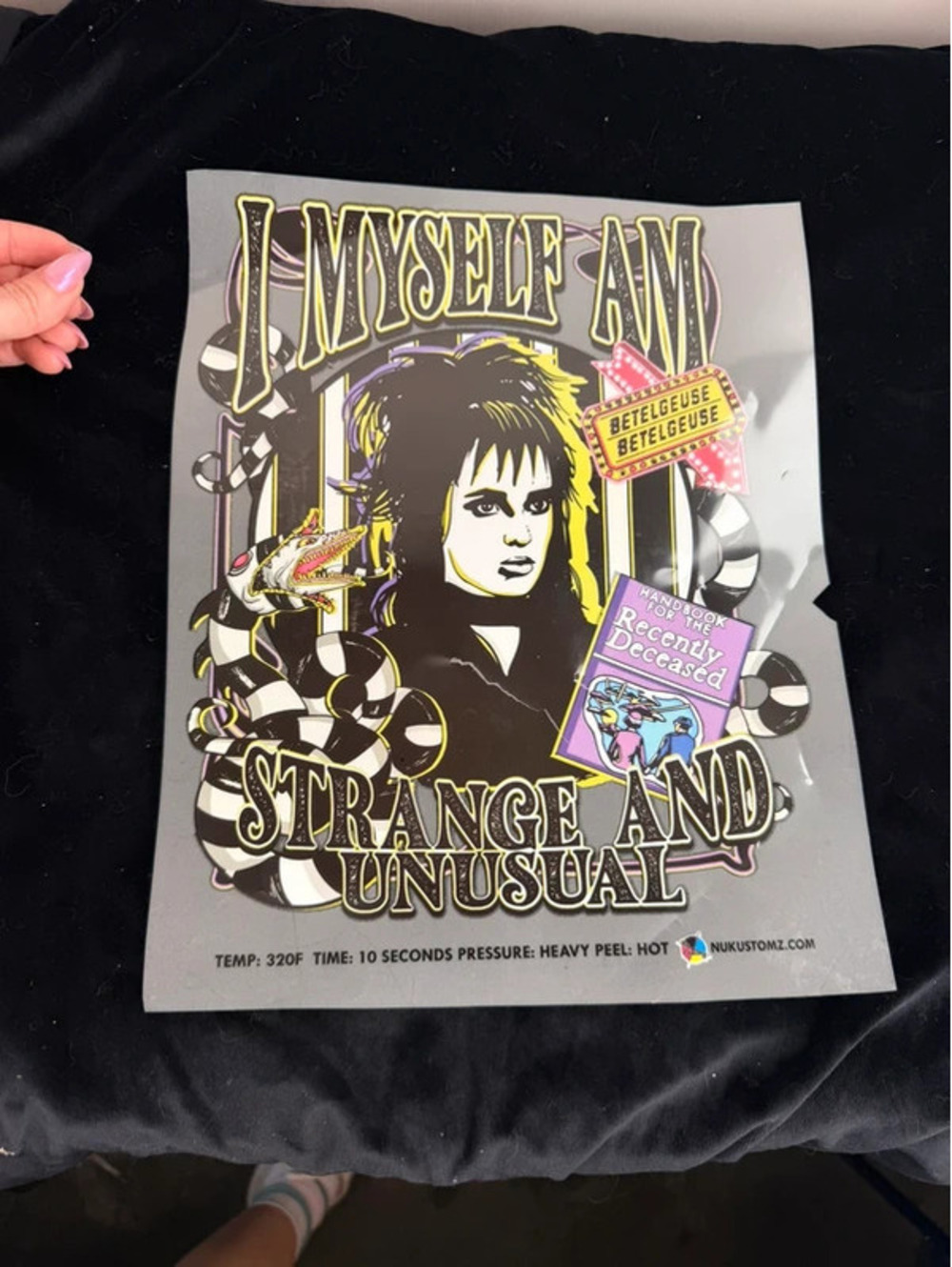 Beetlejuice Halloween Heat Transfer Lydia Strange & Unusual Ready to Press
